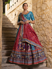 Multi Color Vasansi Silk Lehenga