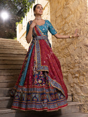 Multi Color Vasansi Silk Lehenga