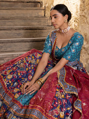 Multi Color Vasansi Silk Lehenga