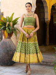 Green Vasansi Silk Lehenga set