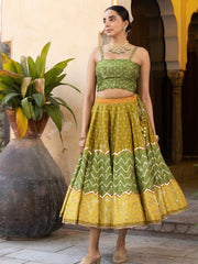 Green Vasansi Silk Lehenga set