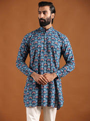 Blue Sangai - Cotton - Kurta For Men