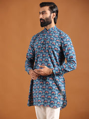 Blue Sangai - Cotton - Kurta For Men