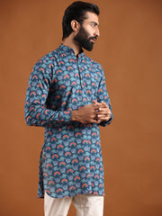 Blue Sangai - Cotton - Kurta For Men