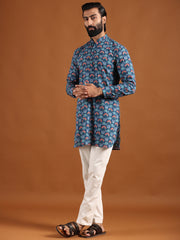 Blue Sangai - Cotton - Kurta For Men