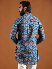 Blue Sangai - Cotton - Kurta For Men