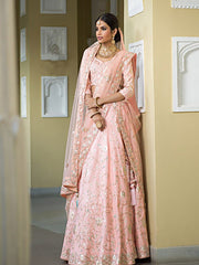 Pink Linen Lehenga