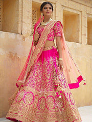 Pink Zardosi Bridal Lehenga