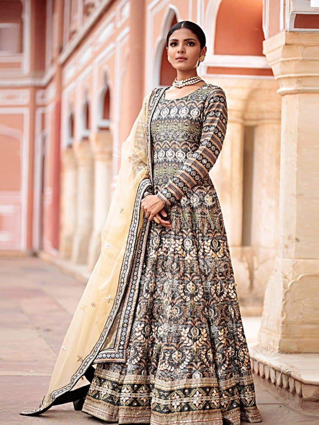 Handcrafted Gotta Patti Silk Anarkali