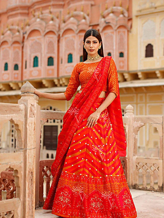 Traditional wear, silk, SALE, Leheriya, Lehenga set, Lehenga, Lehariya, Lehangas, Lehanga, Lahenga