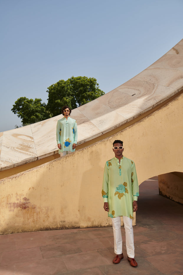 Freesia Green Ganganagery kurta