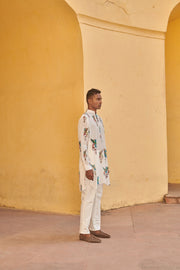 Phoenix White Ganganagery Kurta For Men