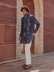 Khajuraho Blue Ganganagery Kurta