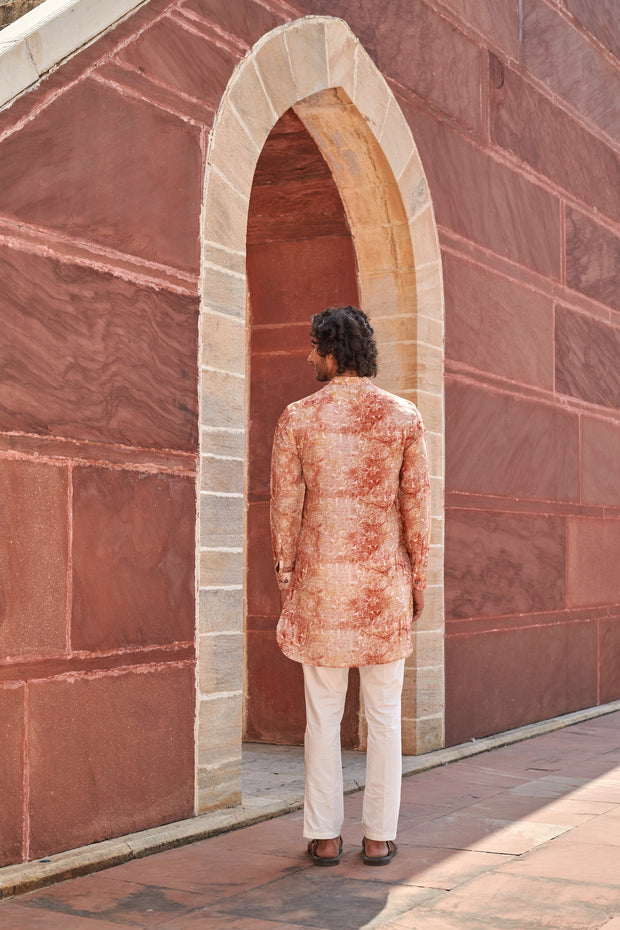 Khajuraho Orange Ganganagery Kurta