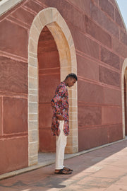 Black Floral  Ganganagery Kurta