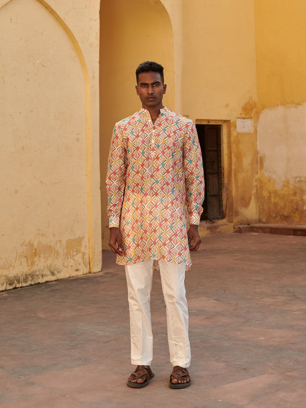 Lozenge Multicolor Ganganagery Kurta