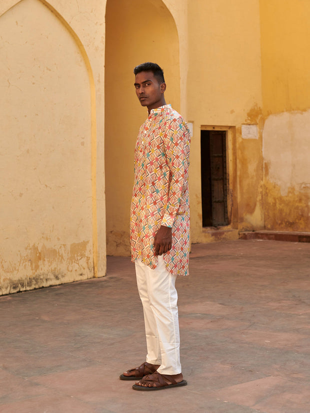 Lozenge Multicolor Ganganagery Kurta