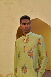 Fern Floral Green Ganganagery Kurta