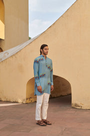 Blue Elephant applique Ganganagery Kurta