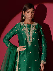 Green Silk Suit Set