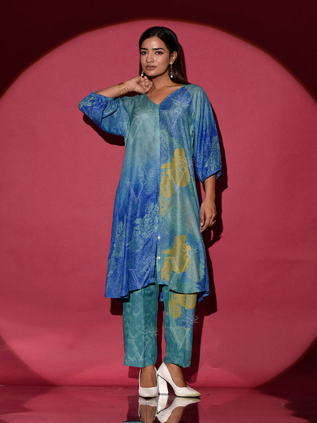 Blue Vasansi Silk Co-ord Set