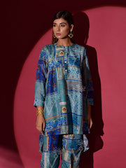 Blue Vasansi Silk Co-ord Set