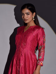 Pink Vasansi Silk Kurta and Pant Set