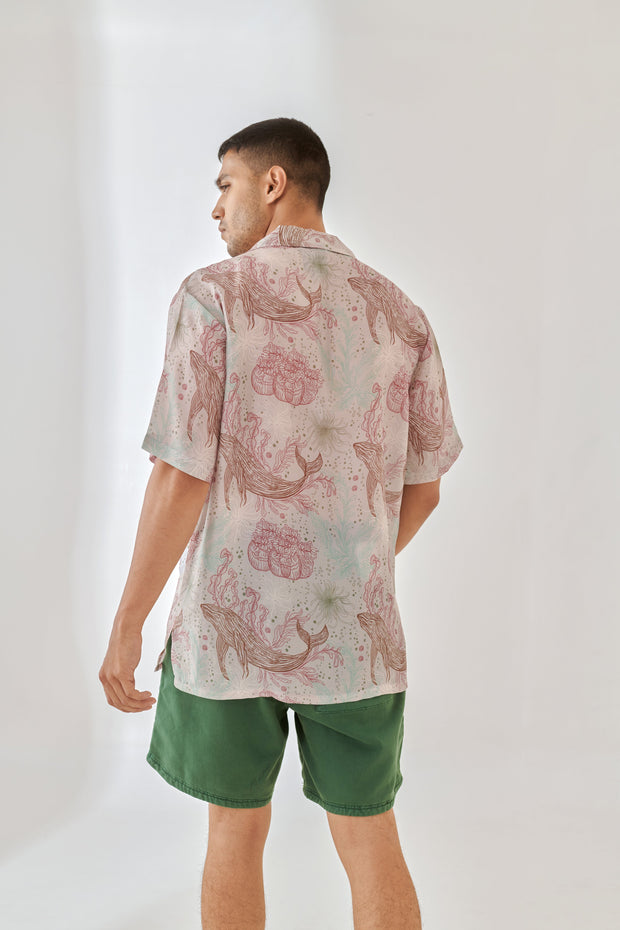 Sea whale Pastel Oversize Shirt