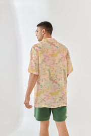 Shaye Cream Oversize Hawaiian Collar Shirt