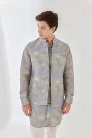 Seawhale Pastel Grey Kurta Jacket