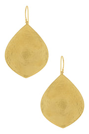 Silver Golden Glow Texture Earrings - Large