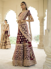 Maroon Bridal Lehenga