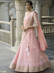 Pink Georgette Lehenga