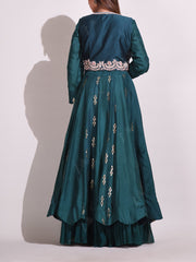 Dark Green Silk Gown