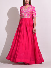 Pink Georgette Gown