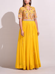 Mustard Georgette Gown