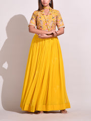 Mustard Georgette Gown