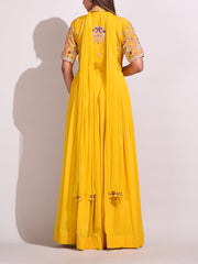 Mustard Georgette Gown