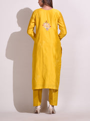 Mustard Chanderi Salwar Suit