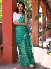 Persian Green Leheriya Saree