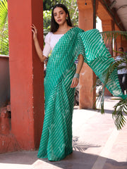 Persian Green Leheriya Saree