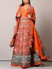 Orange Patola Lehenga Set