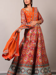 Orange Patola Lehenga Set