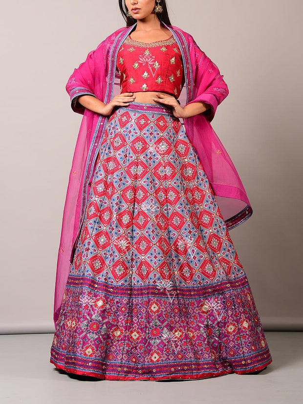 Purple Patola Lehenga Set