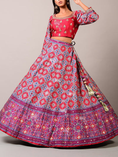 Purple Patola Lehenga Set