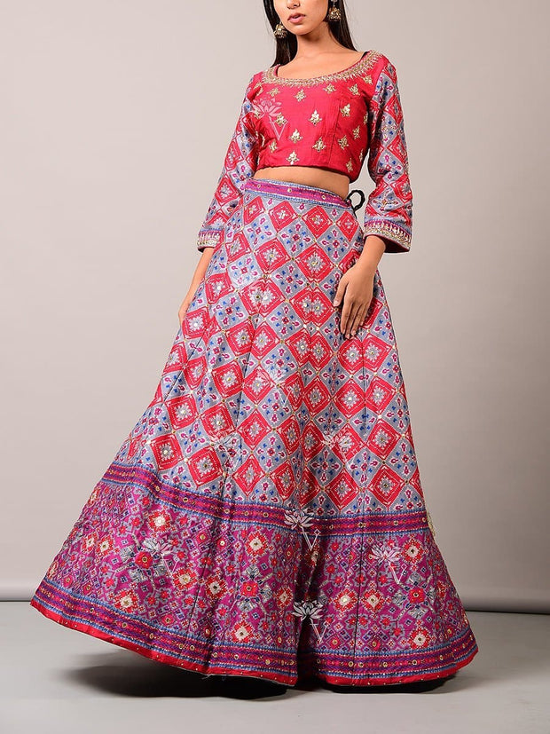 Purple Patola Lehenga Set