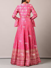 Pink Vasansi Silk Anarkali Gown