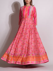 Pink Vasansi Silk Highlighted Gown