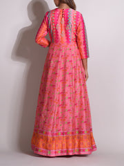 Pink Vasansi Silk Highlighted Gown