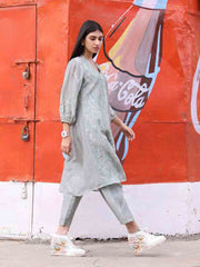 Grey Vasansi Silk Pant Set